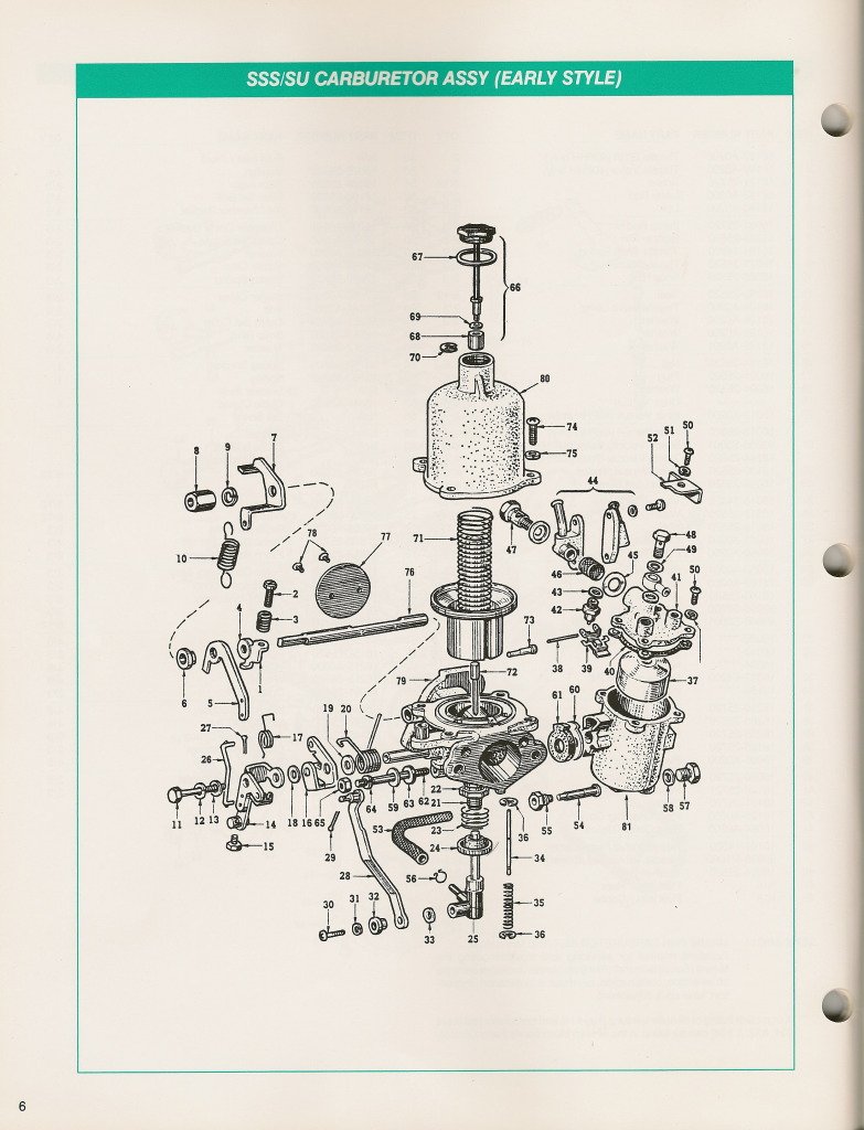 SU Carb Schematic Diagram (Early Style)