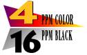 4PPM COLOR, 16PPM BLACK